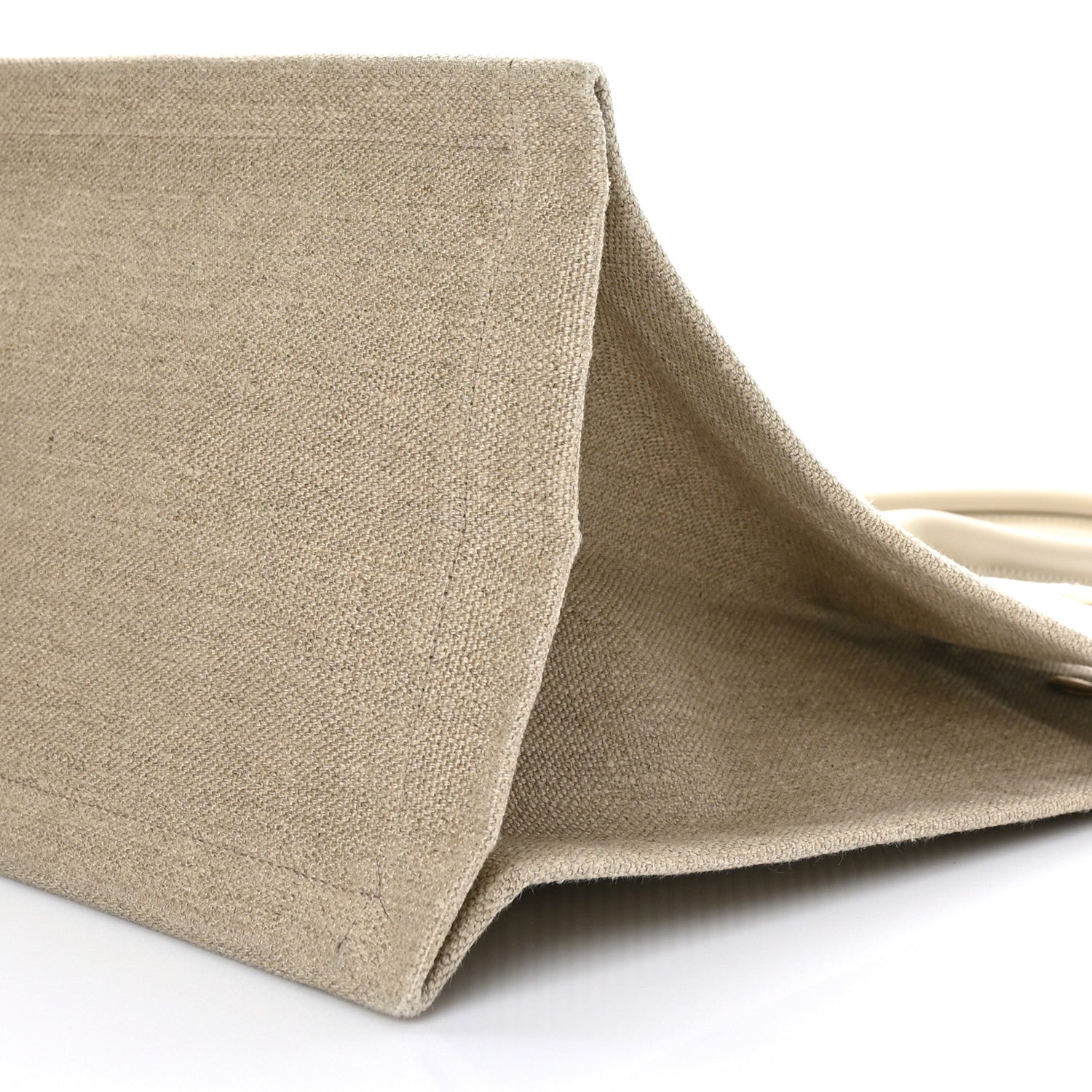 Saint Laurent Linen Calfskin Small Rive Gauche Tote Beige Sea Salt 8 of 8