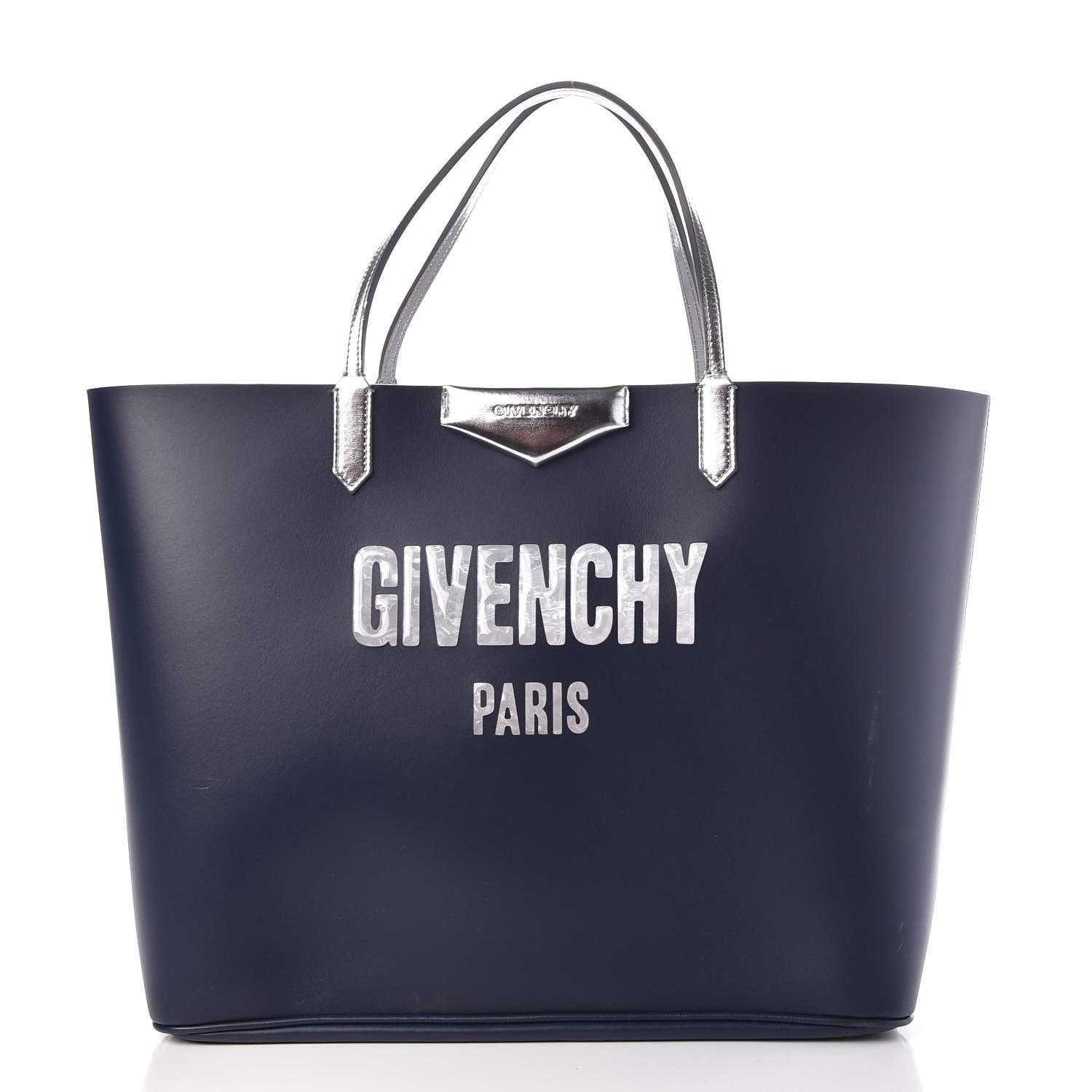 Givenchy Calfskin Large Antigona Tote Night Blue Silver 3 of 9