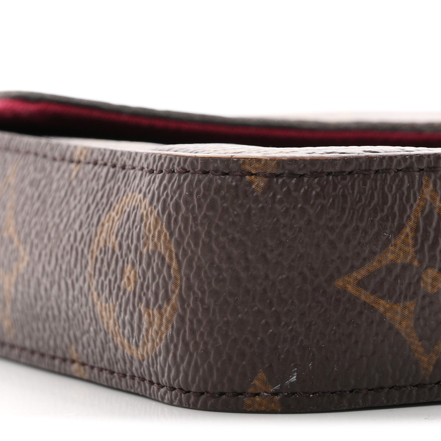 Louis Vuitton Monogram Pochette Felicie Chain Wallet Fuchsia 9 of 10