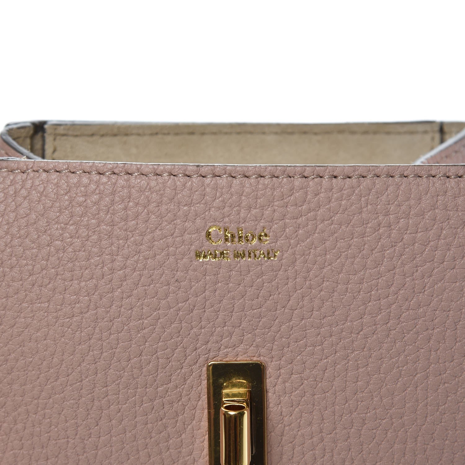 Chloe Grained Lambskin Nano Drew Shoulder Bag Cement Pink 6 of 6