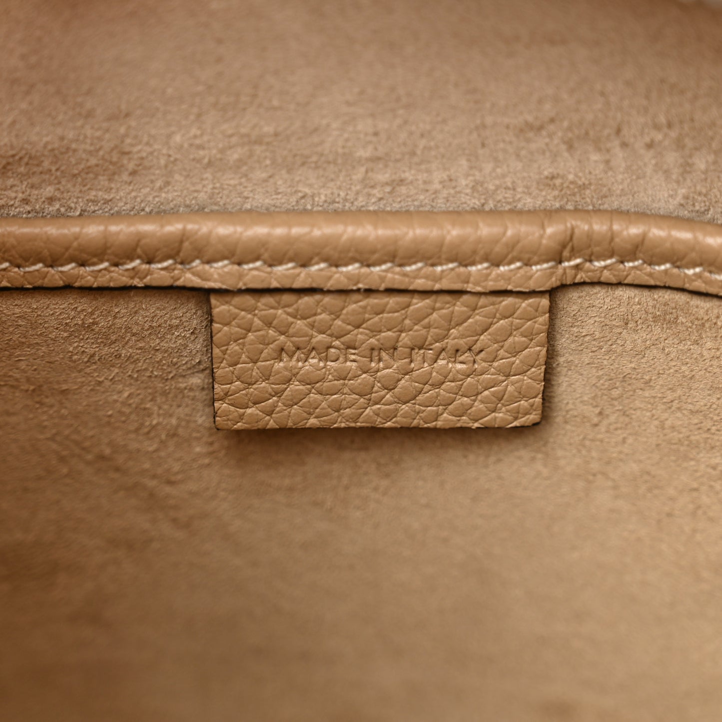 Drummed Calfskin Nano Luggage Dune