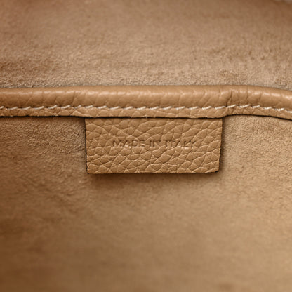 Celine Drummed Calfskin Nano Luggage Dune 6 of 12