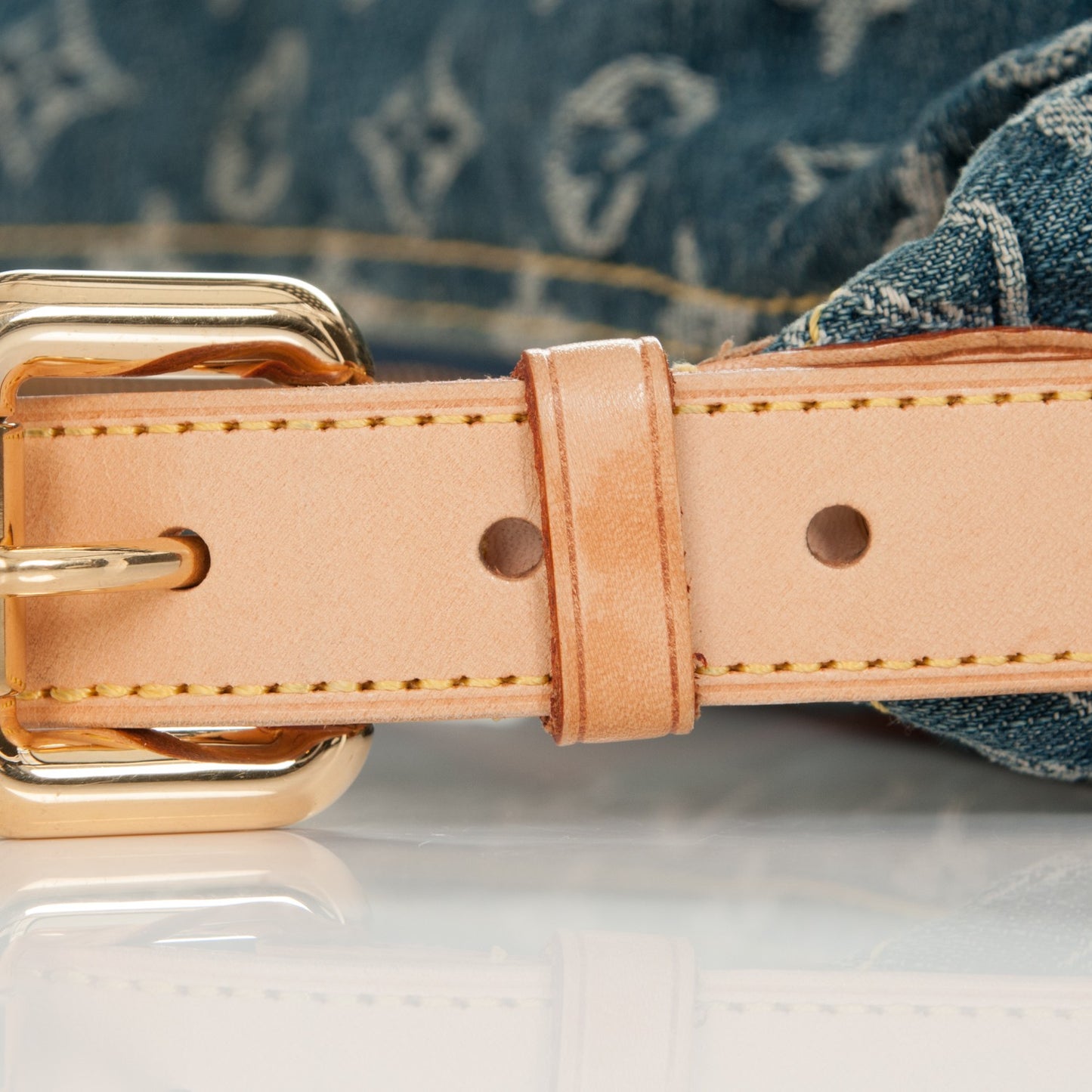 Monogram Denim Baggy PM Blue