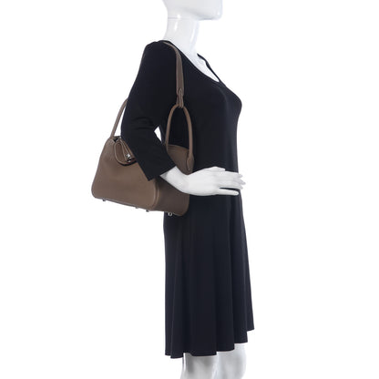 Hermes Taurillon Clemence Lindy 26 Etoupe 2 of 10