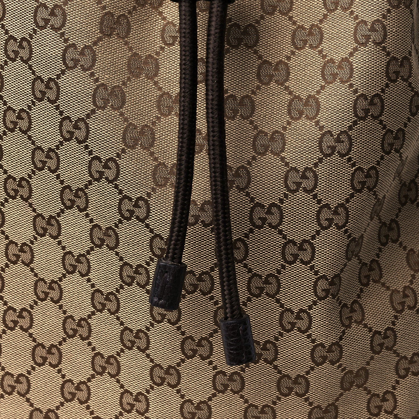 Monogram Dollar Calfskin O Drawstring Backpack Beige Ebony Testa di Moro Dark Chocolate
