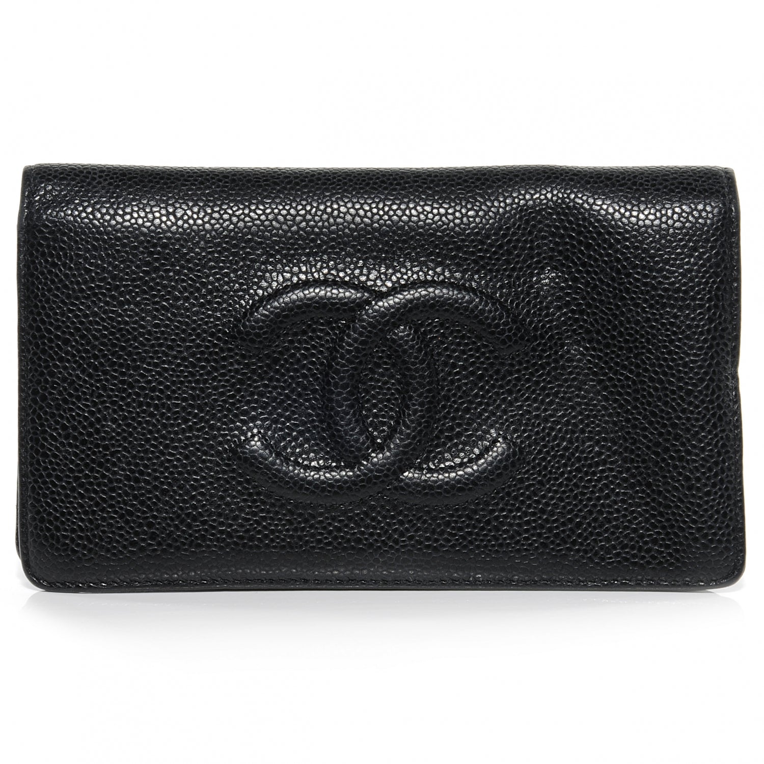 Chanel Caviar Yen Wallet Black 1 of 8