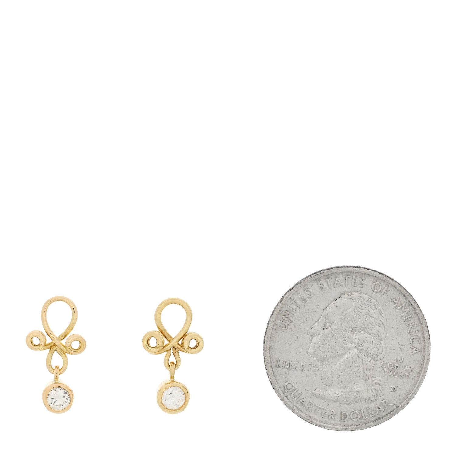 Temple St. Clair 18K Yellow Gold Diamond Drop Earrings 2 of 4