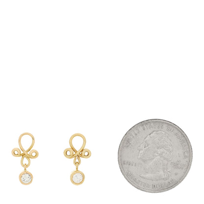 Temple St. Clair 18K Yellow Gold Diamond Drop Earrings 2 of 4