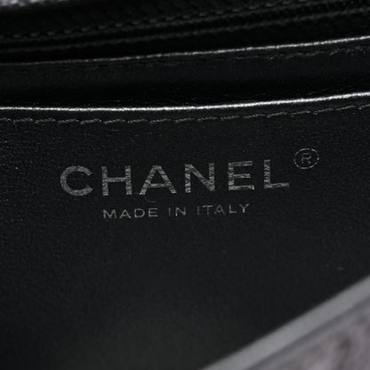 Chanel Iridescent Caviar Chevron Quilted Mini Rectangular Flap Black 6 of 10