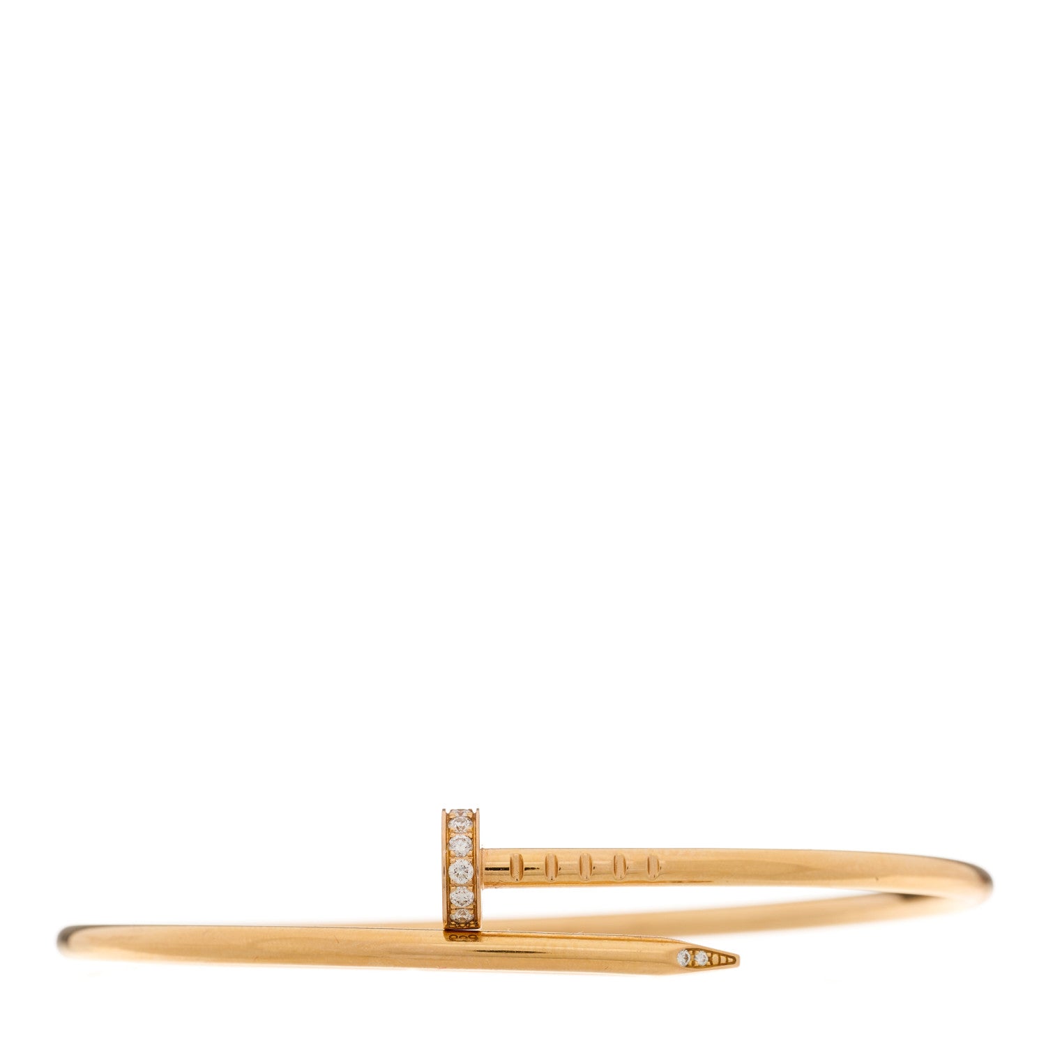 Cartier 18K Pink Gold Diamond Small Juste Un Clou Bracelet 16 2 of 5