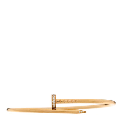 Cartier 18K Pink Gold Diamond Small Juste Un Clou Bracelet 16 2 of 5
