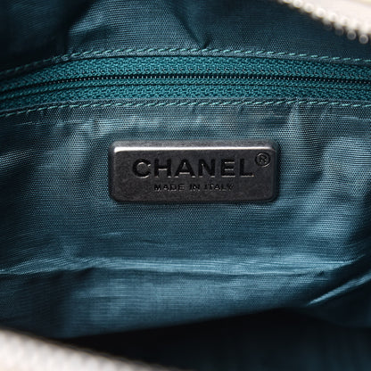 Chanel Distressed Lambskin Quilted Paris New York PNY Medium Travel Bag Ivory 11 of 20