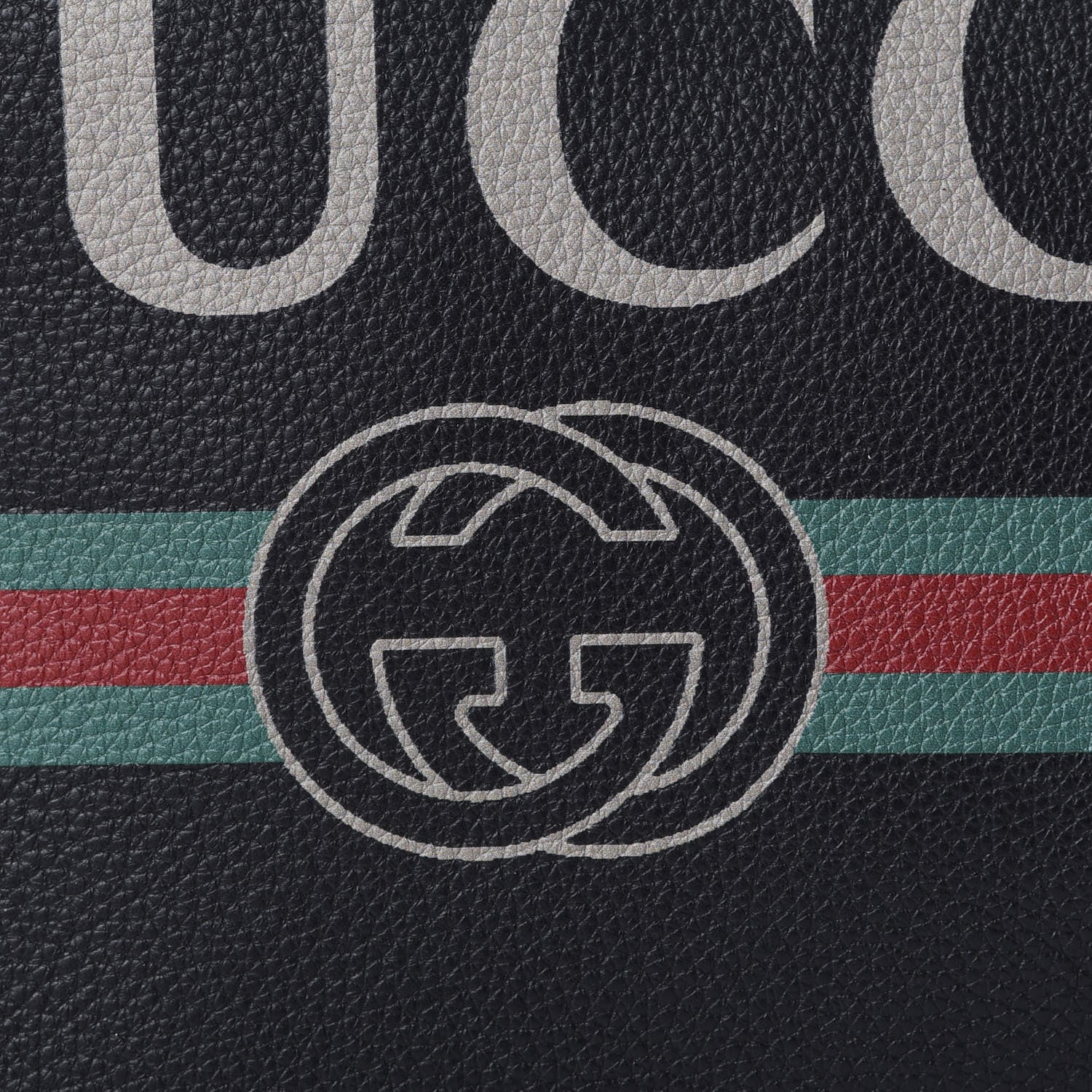 Gucci Grained Calfskin Logo Half Moon Hobo Black 7 of 9