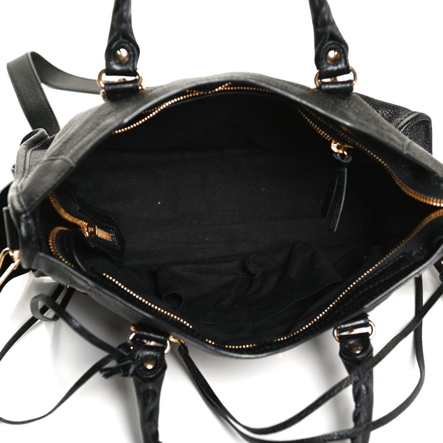 Chevre Gold Metallic Edge Hardware S City Black