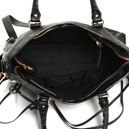 Balenciaga Chevre Gold Metallic Edge Hardware S City Black 4 of 11