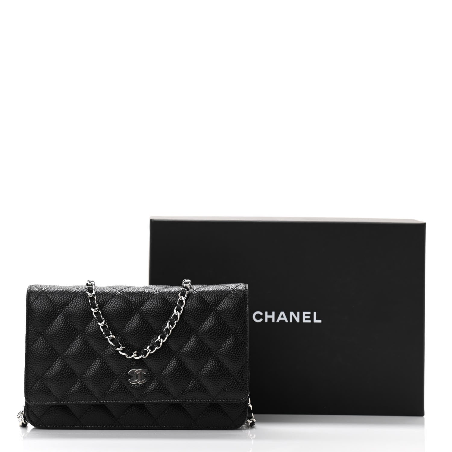 Chanel Caviar Quilted Wallet On Chain WOC Black 12 of 12