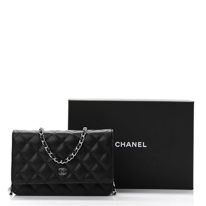Chanel Caviar Quilted Wallet On Chain WOC Black 12 of 12