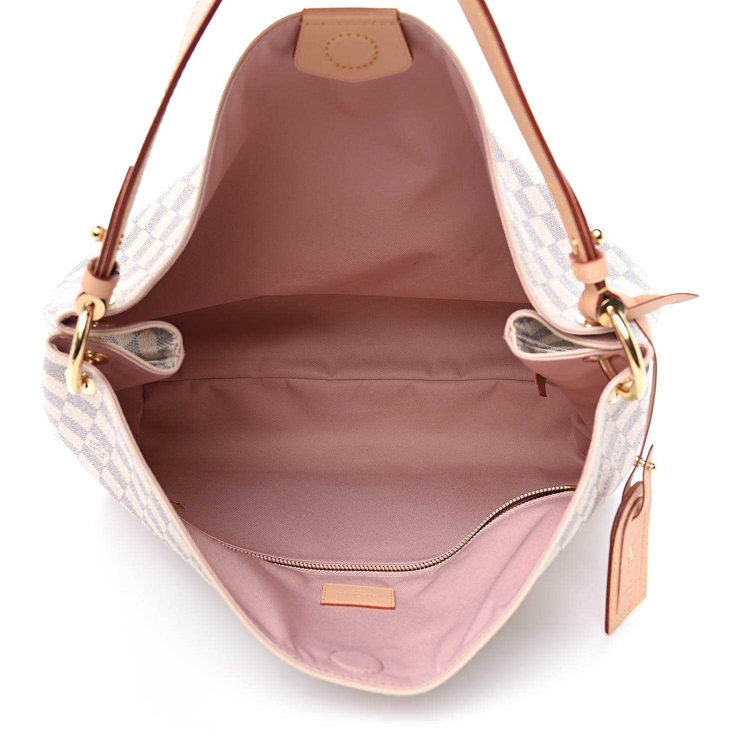 Louis Vuitton Damier Azur Graceful MM Rose Ballerine 5 of 11