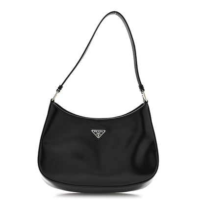 Prada Spazzolato Cleo Shoulder Bag Black 1 of 9