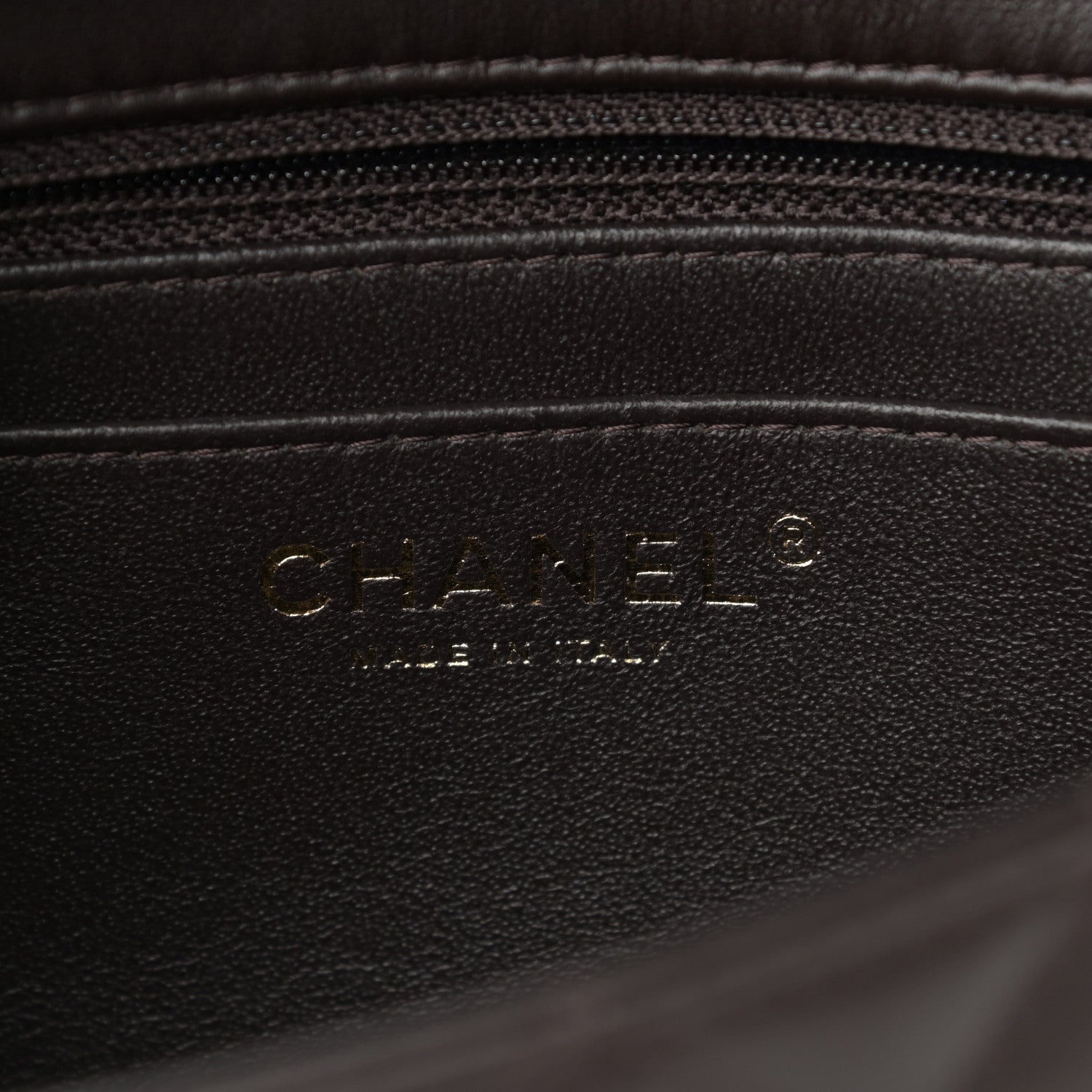 Chanel Lambskin Quilted Mini Rectangular Flap Dark Brown 6 of 13