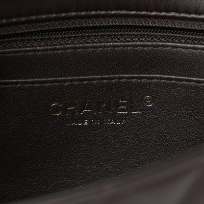Chanel Lambskin Quilted Mini Rectangular Flap Dark Brown 6 of 13