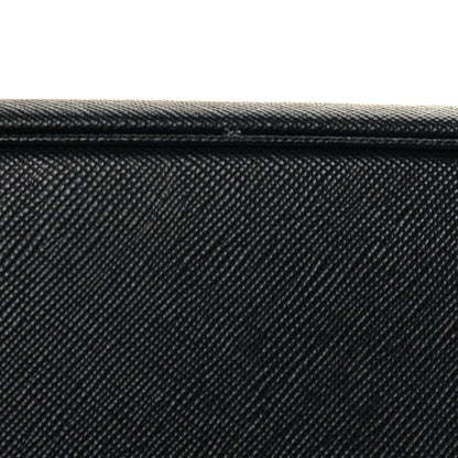 Prada Saffiano Cuir Medium Double Bag Black Fuoco 24 of 25