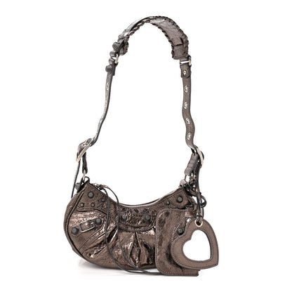 Balenciaga Metallic Agneau Arena Le Cagole Shoulder Bag XS Dark Bronze 3 of 11