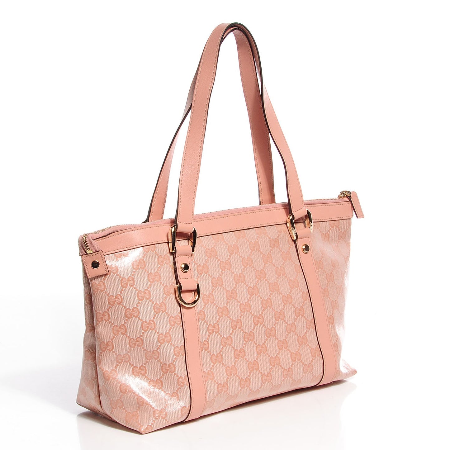 Crystal Monogram Medium Abbey Tote Blush