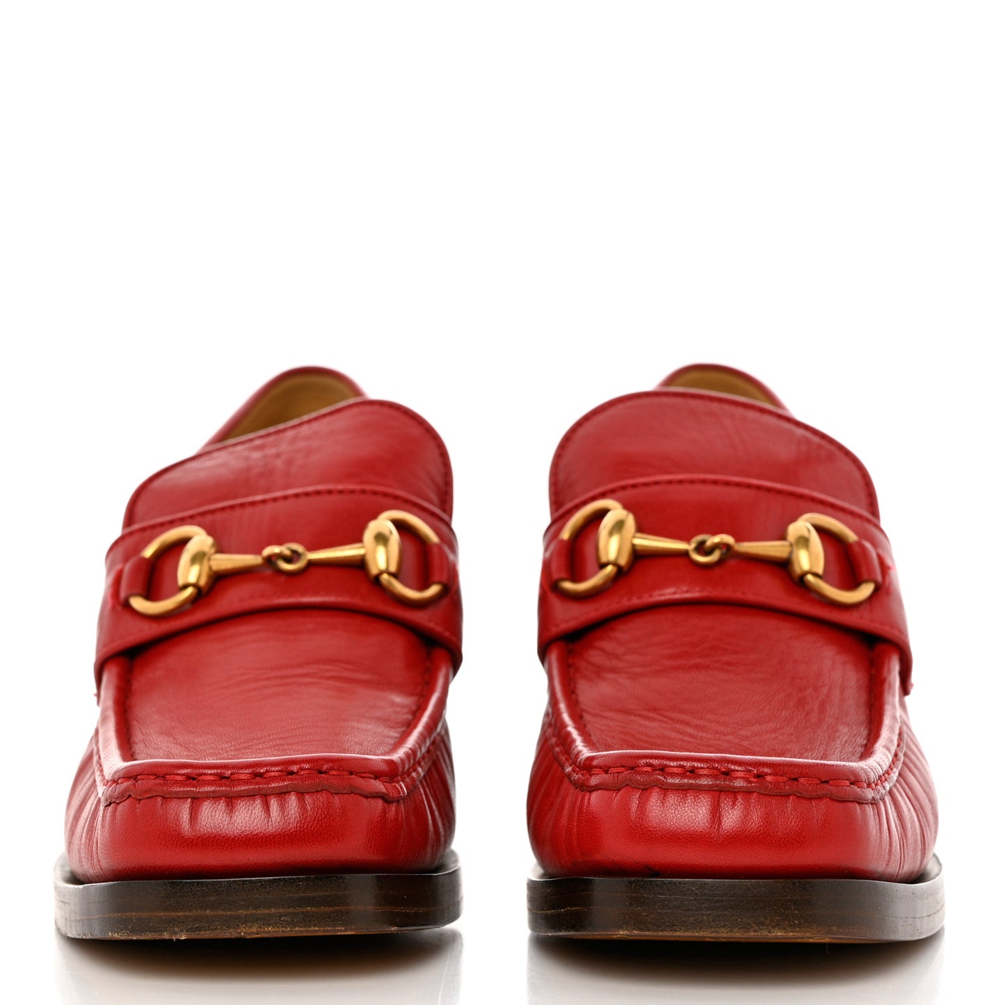 Malaga Kid Horsebit Loafer Pumps 38 Hibiscus Red