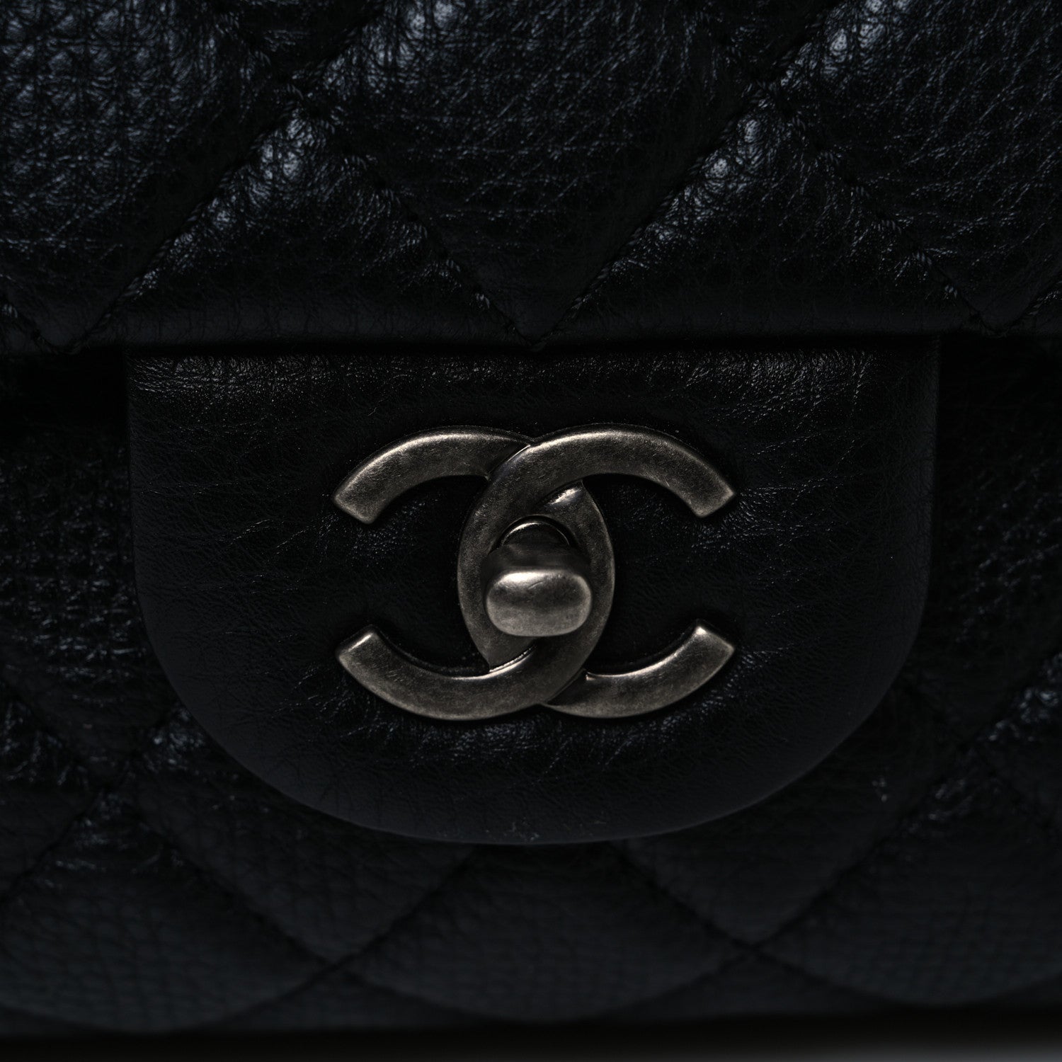 Chanel Grained Calfskin Quilted Small XXL Travel Flap Bag Black 11 of 11