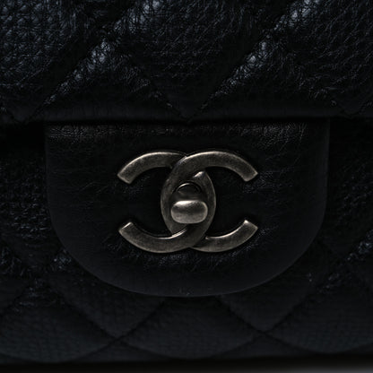 Chanel Grained Calfskin Quilted Small XXL Travel Flap Bag Black 11 of 11