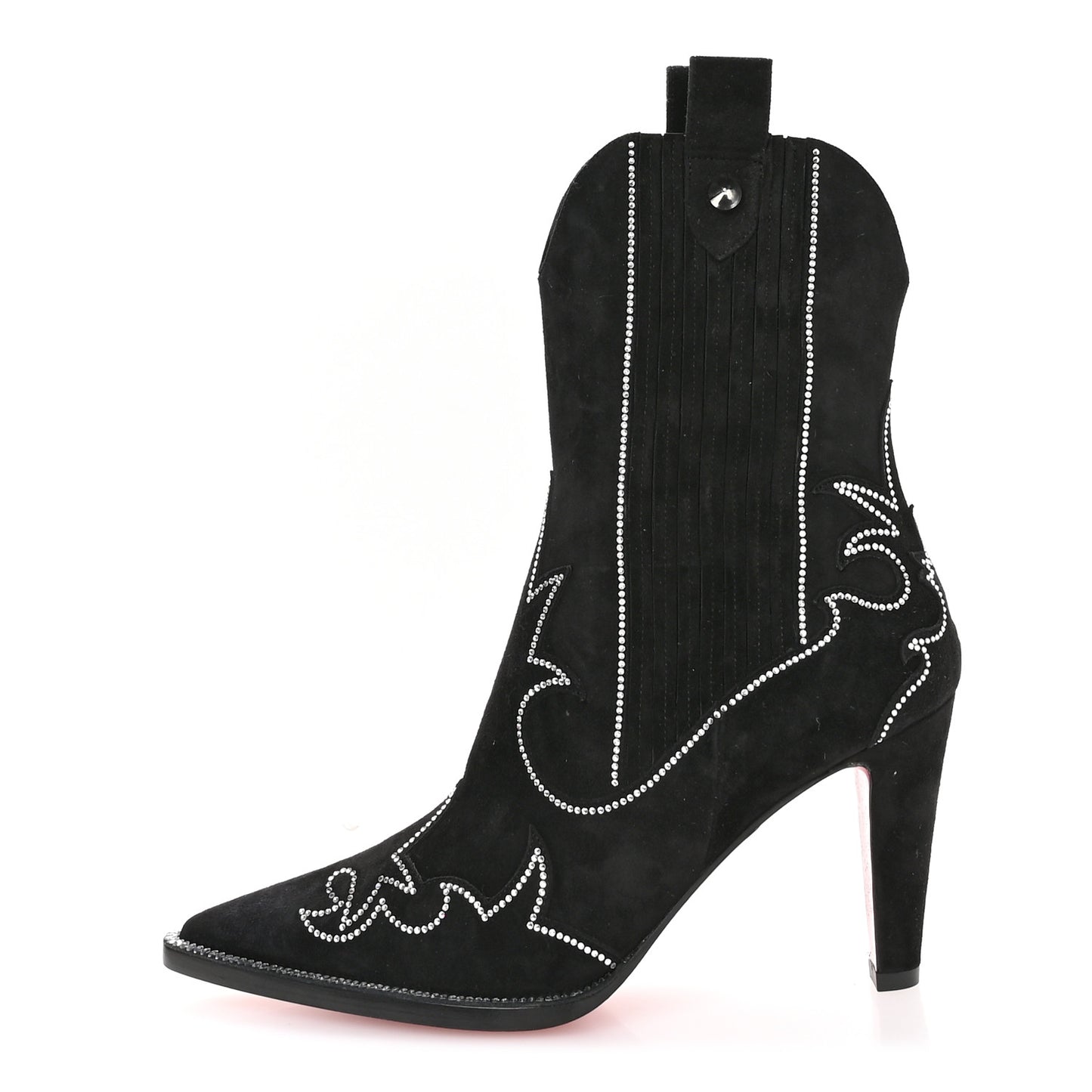 Suede Crystal Santigag Strass 85 Ankle Boots 36.5 Black
