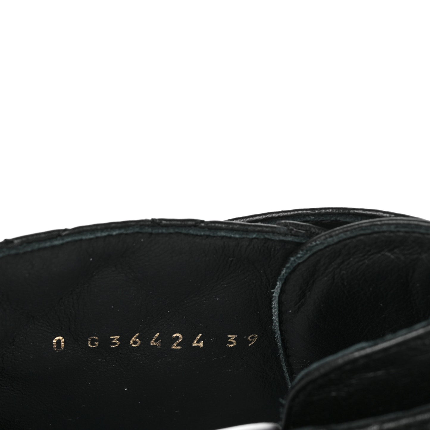 Shiny Goatskin Calfskin Quilted Lace Up Combat Boots 39 Black