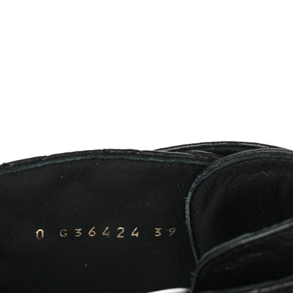 Chanel Shiny Goatskin Calfskin Quilted Lace Up Combat Boots 39 Black 7 of 9