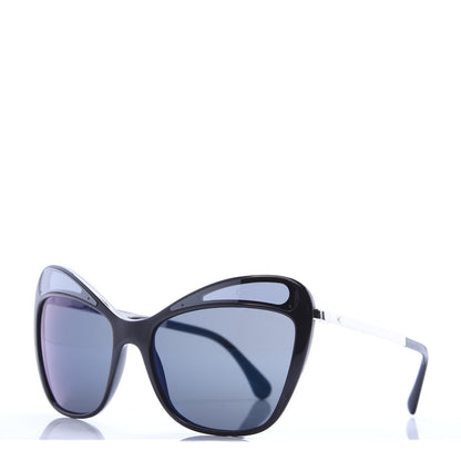 Chanel Acetate Butterfly Sunglasses 5377 Black Blue 1 of 7