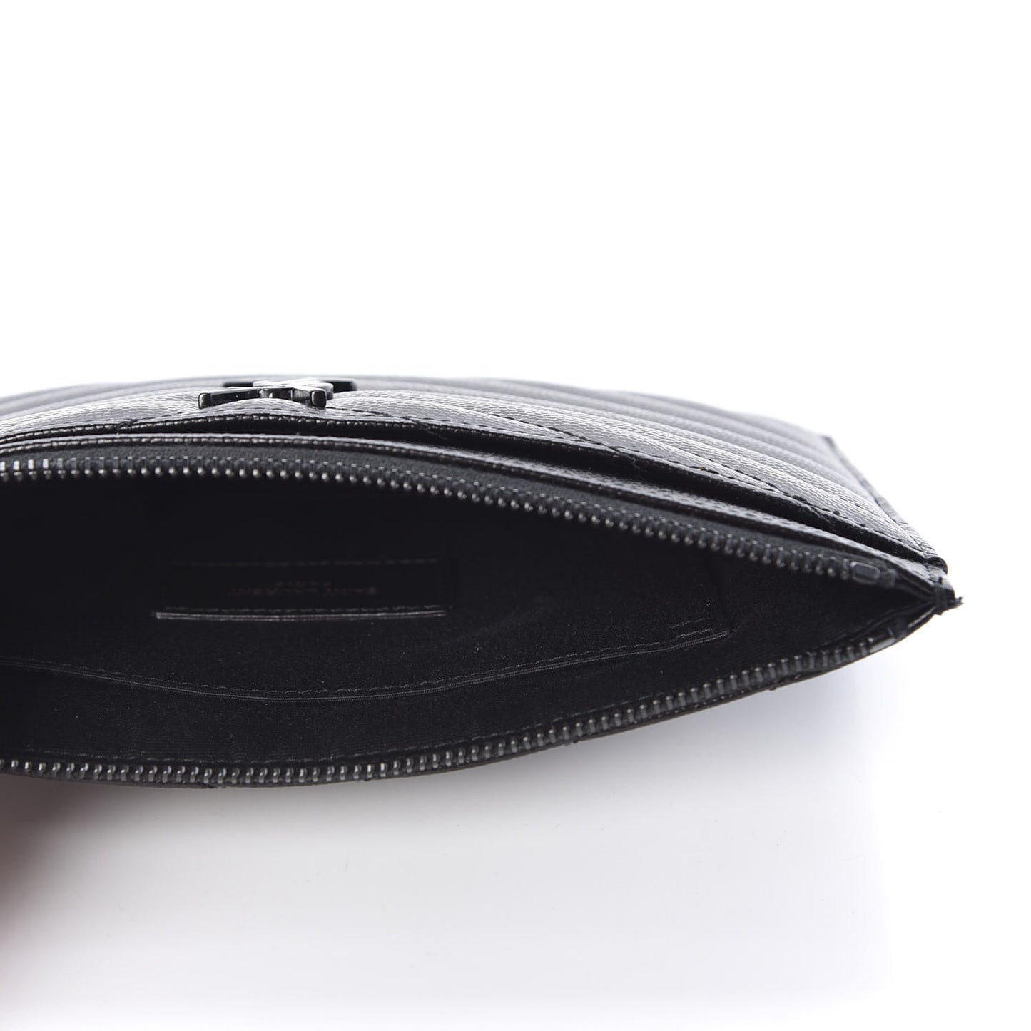 Grain De Poudre Chevron Monogram Bill Pouch Black