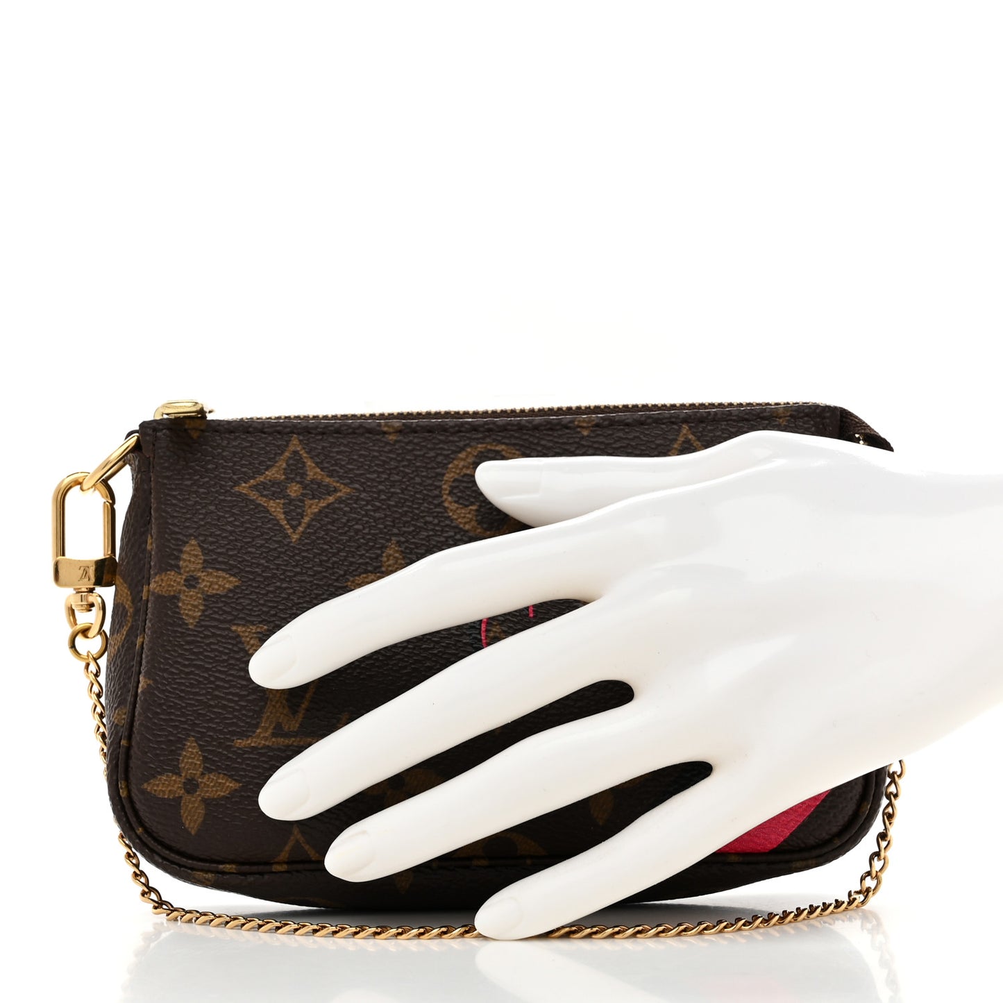Monogram My LV Heritage Mini Pochette Accessories Fuchsia Black