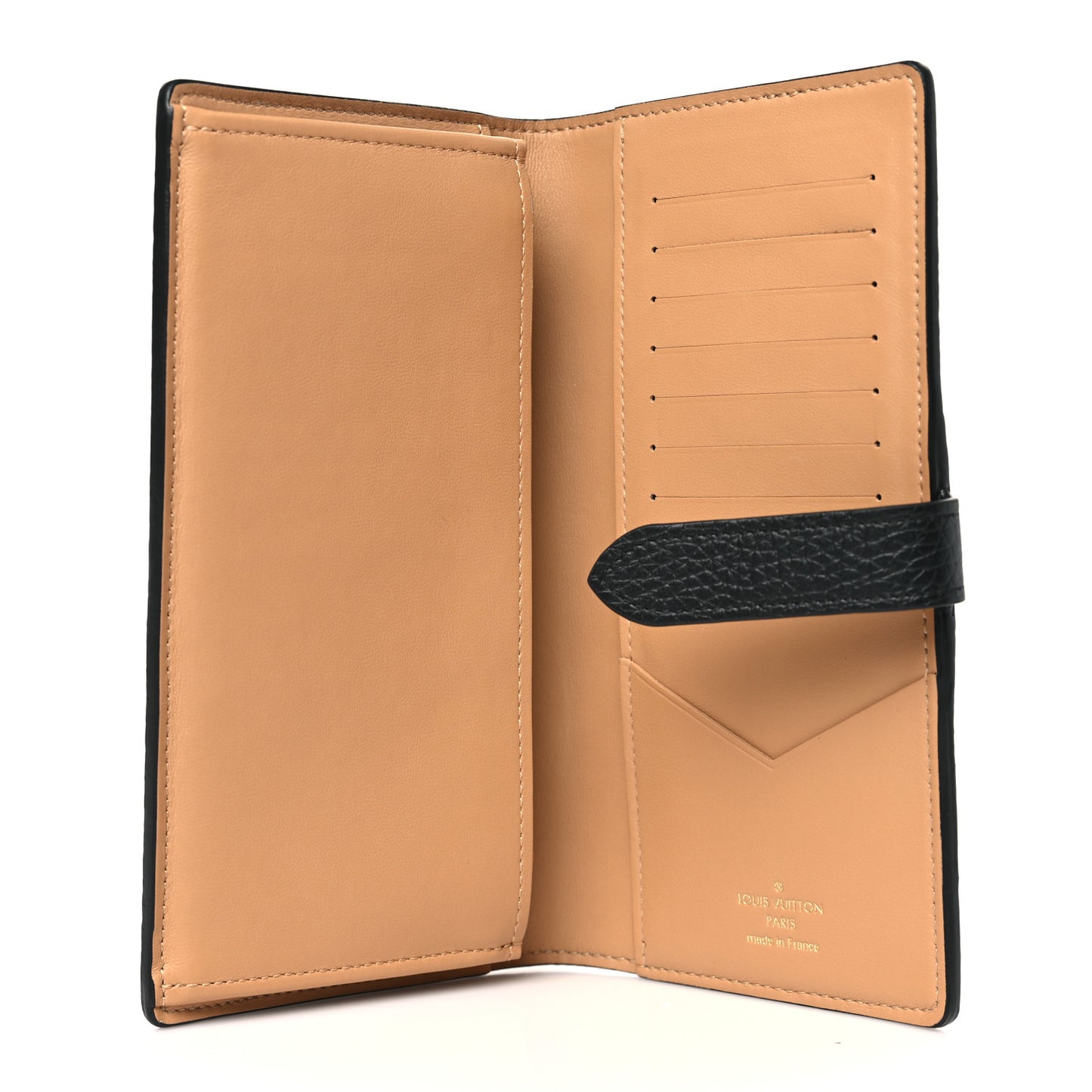 Taurillon LV Vertical Capucines Wallet Black Arizona