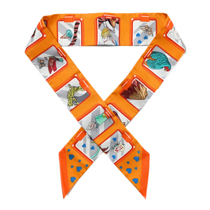 Hermes Silk Hermes Story Twilly Mangue Gris Multicolor 1 of 4