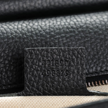 Gucci Calfskin Small GG Marmont Top Handle Bag Black 7 of 7