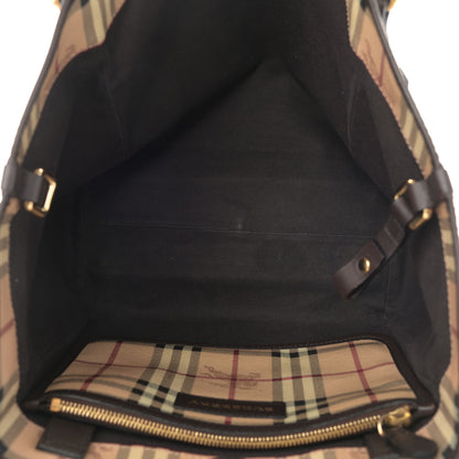 Burberry Haymarket Check Small Canterbury Tote Chocolate 5 of 13