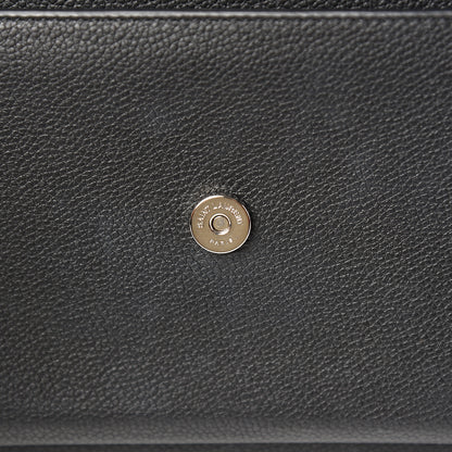 Saint Laurent Grained Calfskin Medium Monogram Sunset Black 6 of 9