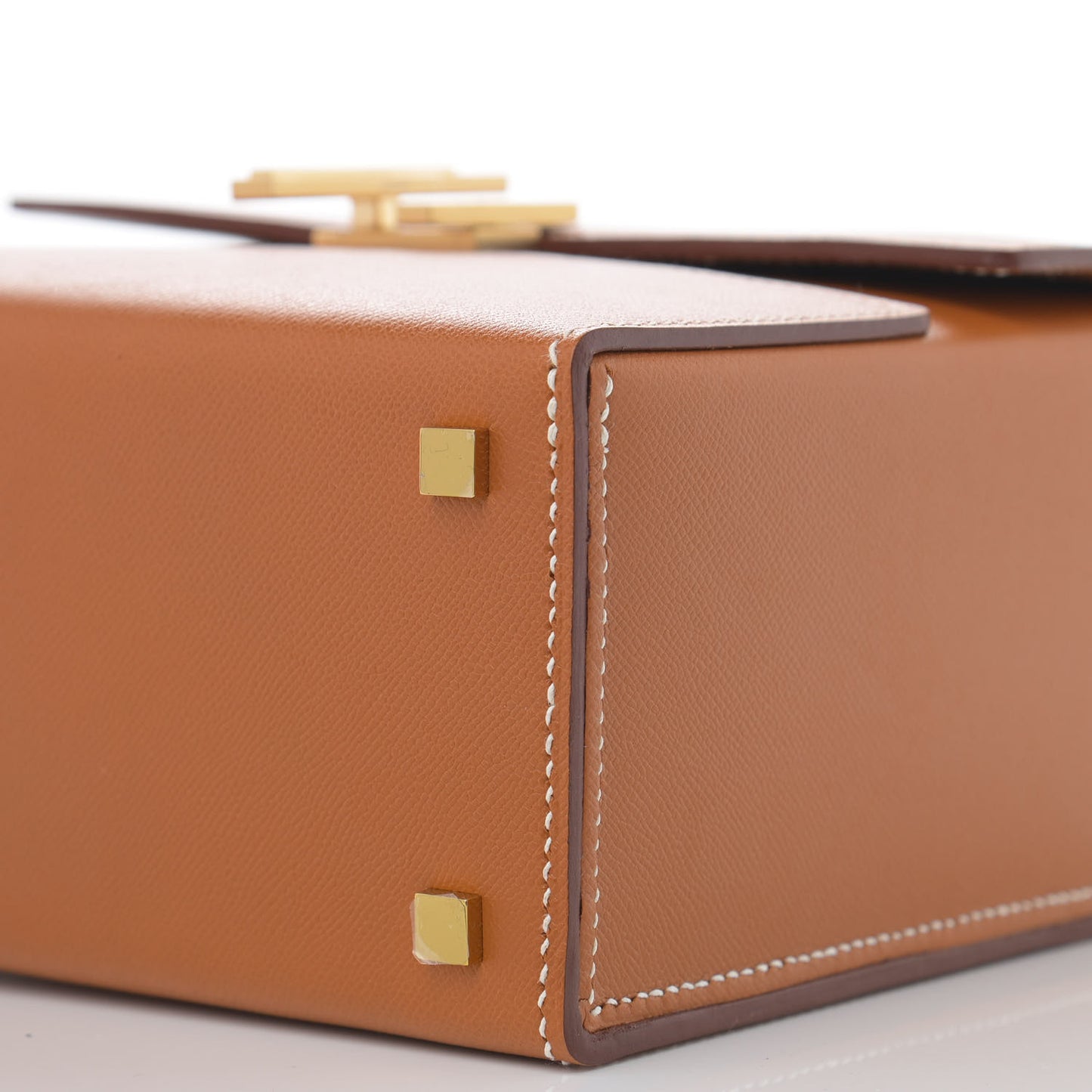 Epsom Cinhetic Boxy Top Handle Bag Gold