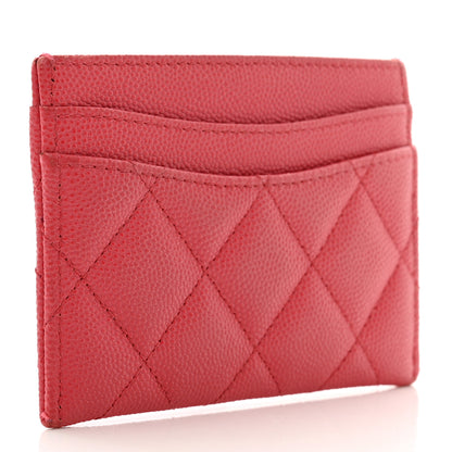 Chanel Caviar Quilted Card Holder Dark Pink 3 of 10