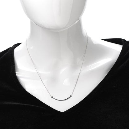 Tiffany Sterling Silver Small T Smile Pendant Necklace 2 of 6