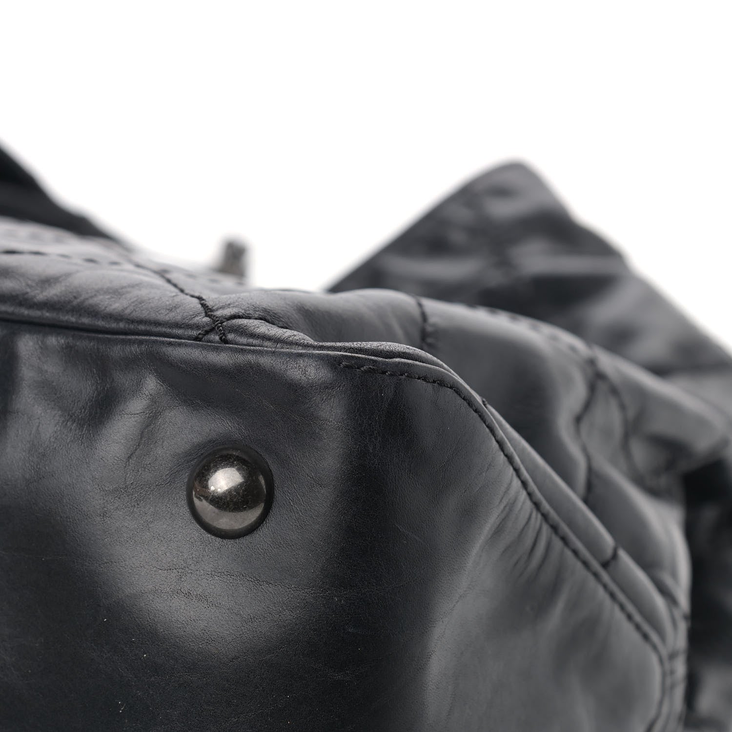 Chanel Aged Calfskin Quilted Coco Supple Hobo Black 9 of 11