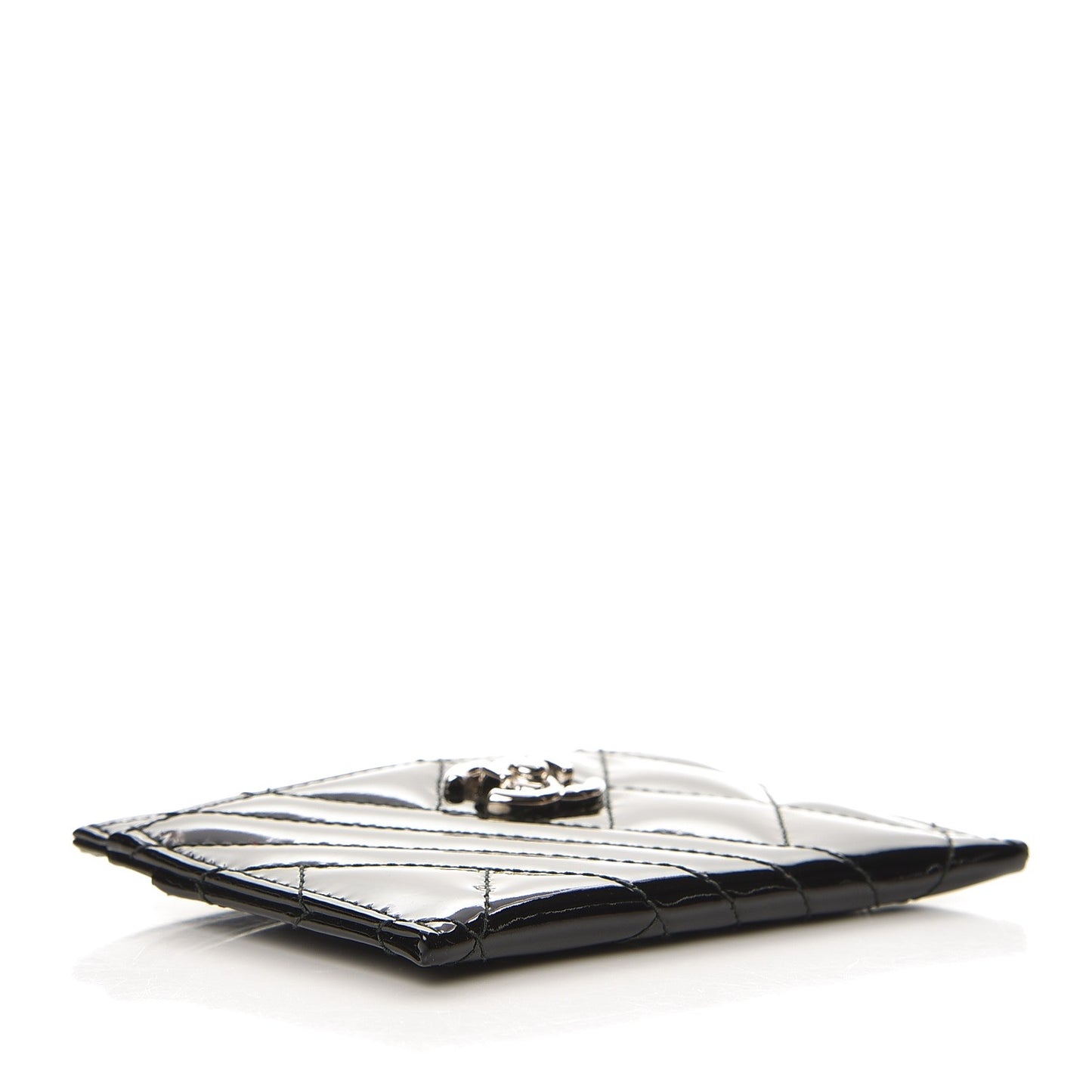 Patent Quilted Coco Boy Card Holder Black