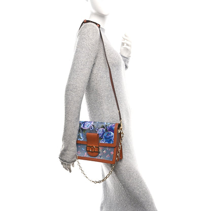 Louis Vuitton Metallic Monogram LV Garden Dauphine MM Blue 2 of 9