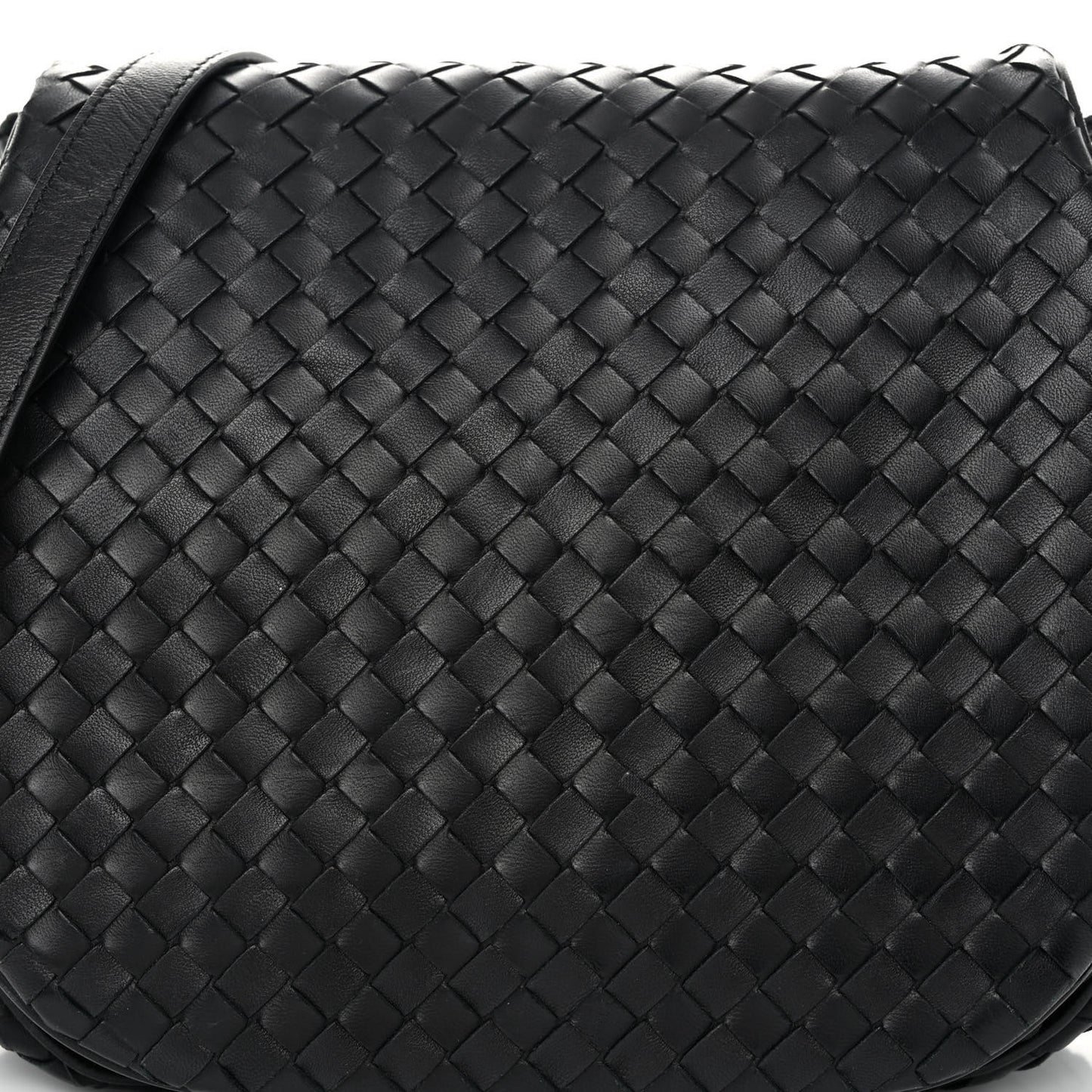 Nappa Intrecciato Messenger Bag Black