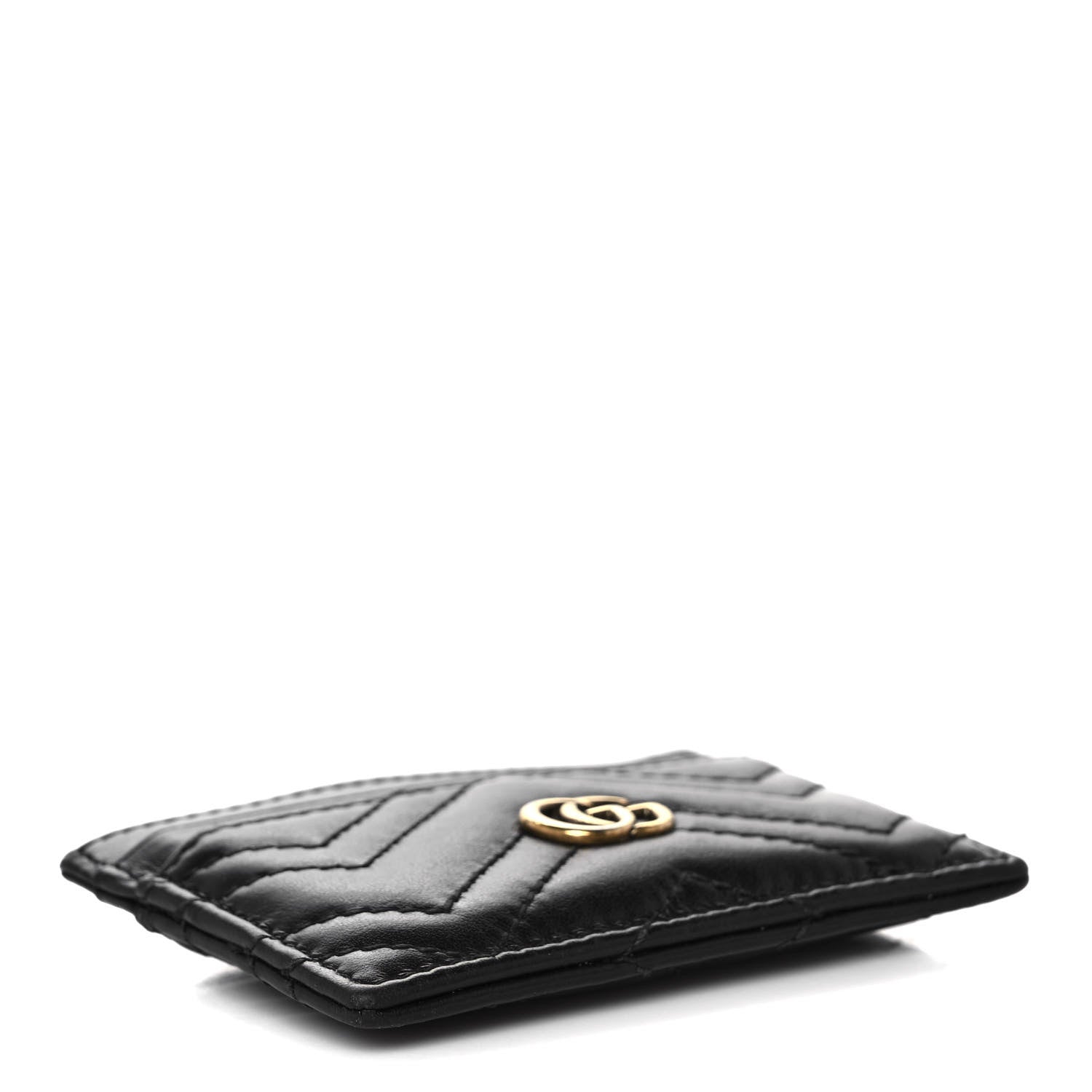 Gucci Calfskin Matelasse GG Marmont Card Holder Black 4 of 7
